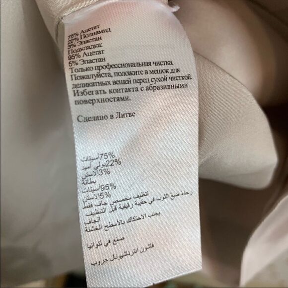 Karen millen champagne satin wrap pencil dress 2 - Picture 6 of 7